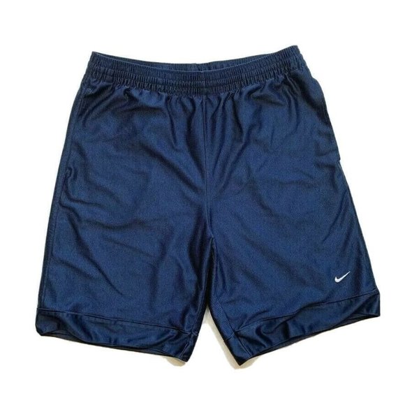 Nike Athletic Basketball Shorts Mens Large Mesh Lined Dazzle Blue Shiny Active - Picture 1 of 12